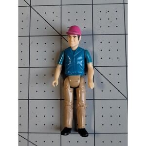 Vintage Nylint  Action Figure Man with Blue Shirt & Pink Hat
